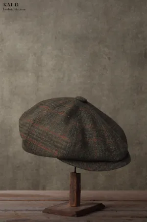 Peaky Hat -  Wool Cashmere Plaid - M, L, XL