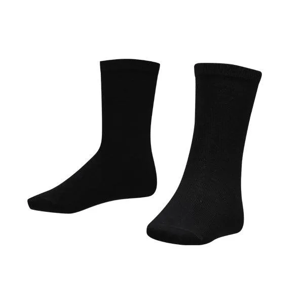 PLAIN BLACK UNISEX COTTON SOCKS