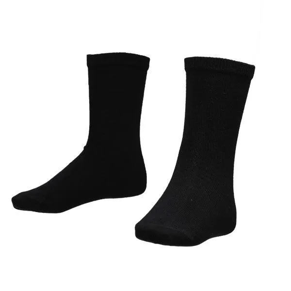 PLAIN BLACK UNISEX COTTON SOCKS