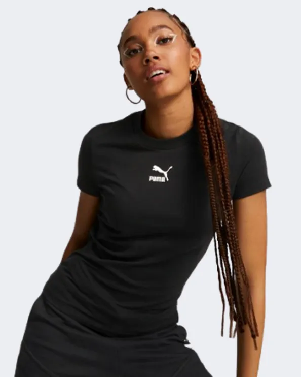 Puma Classics Slim Women Lifestyle T-Shirt Black 535610-01