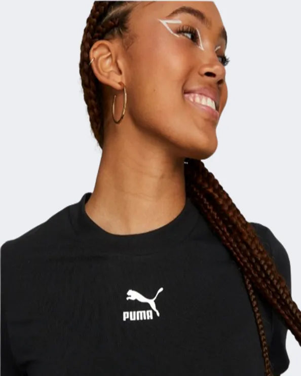 Puma Classics Slim Women Lifestyle T-Shirt Black 535610-01