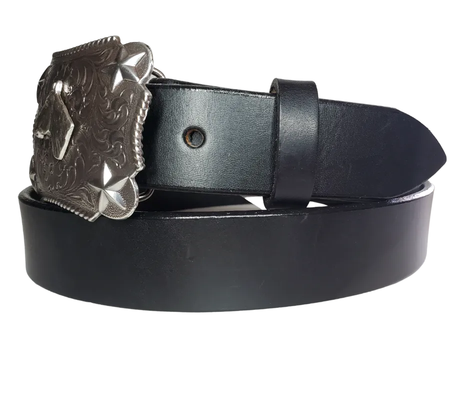 "Lil Horse and Stars" KIDS/CHILDRENS  Leather Belt/Buckle Combo