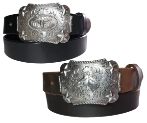 "Lil Horse and Stars" KIDS/CHILDRENS  Leather Belt/Buckle Combo