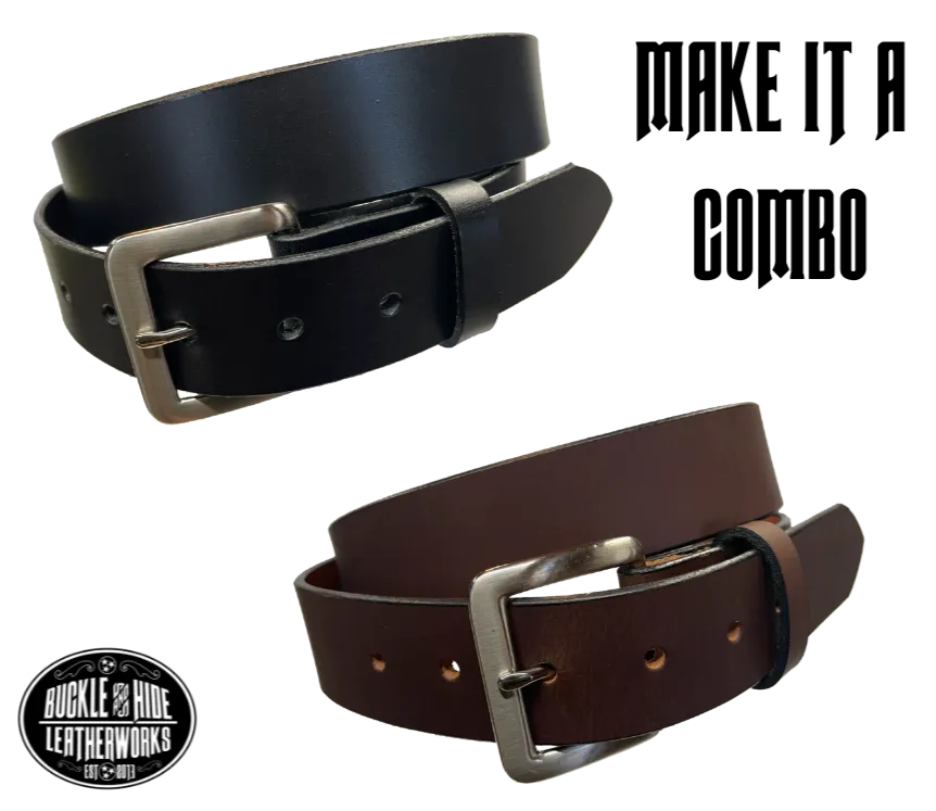 "The Scranton" 1 1/2" Leather Dress Belt