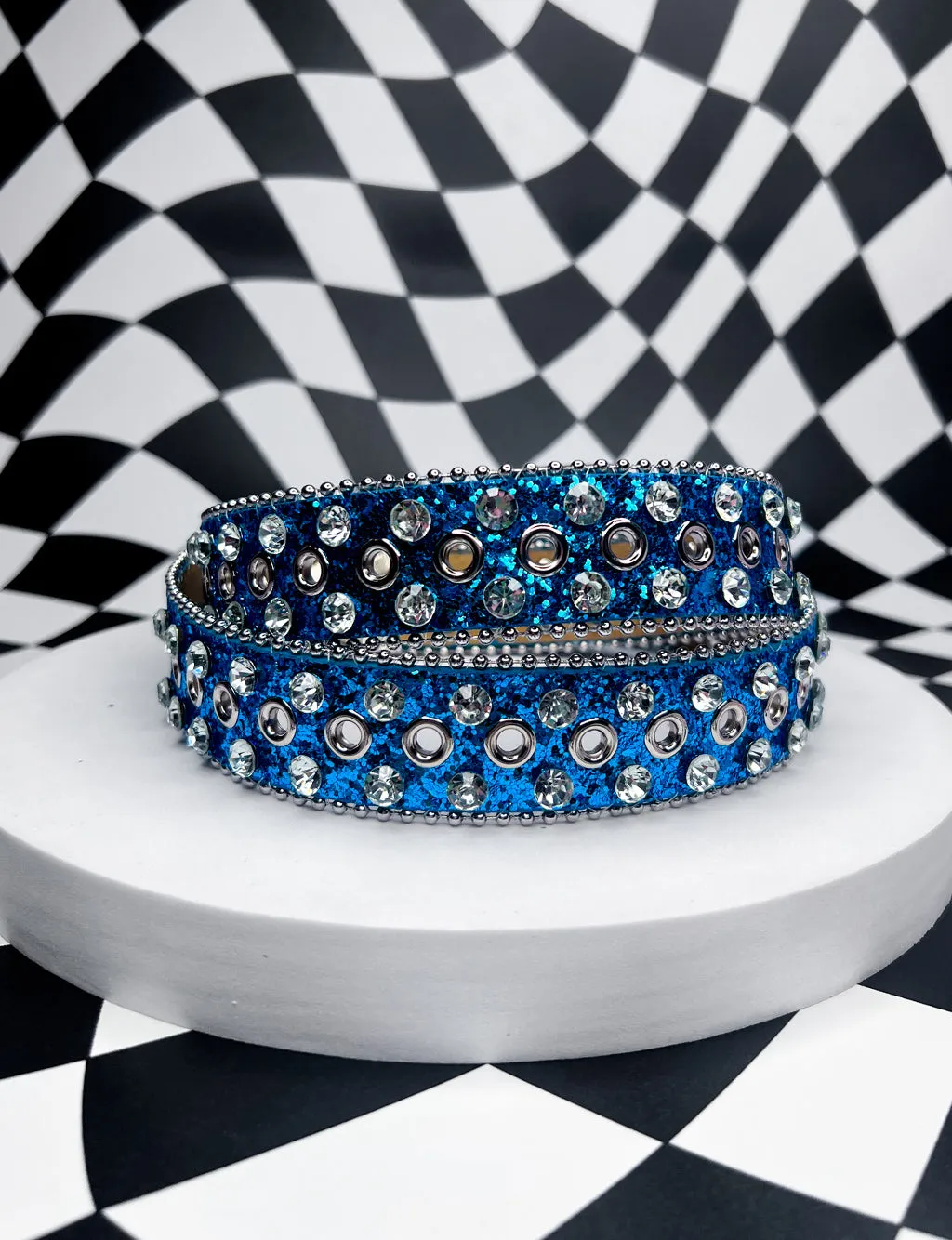 RHINESTONE COWGAL BELT - BLUE