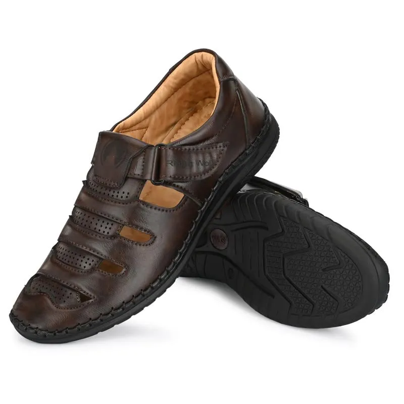 Rising Wolf Kids Synthetic Leather Sandal For Children - 5 UK