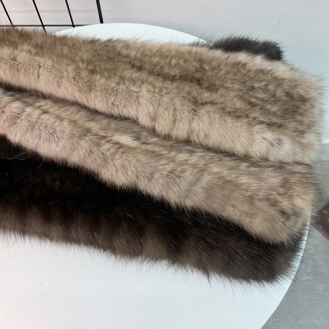 Sable scarf Winter mink scarf temperament sable fur scarf warm and soft double-sided fur neck scarf