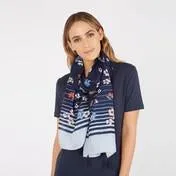 Scattered Floral Stripe Scarf