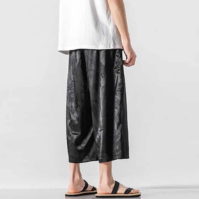 Silky Hakama Style Pants