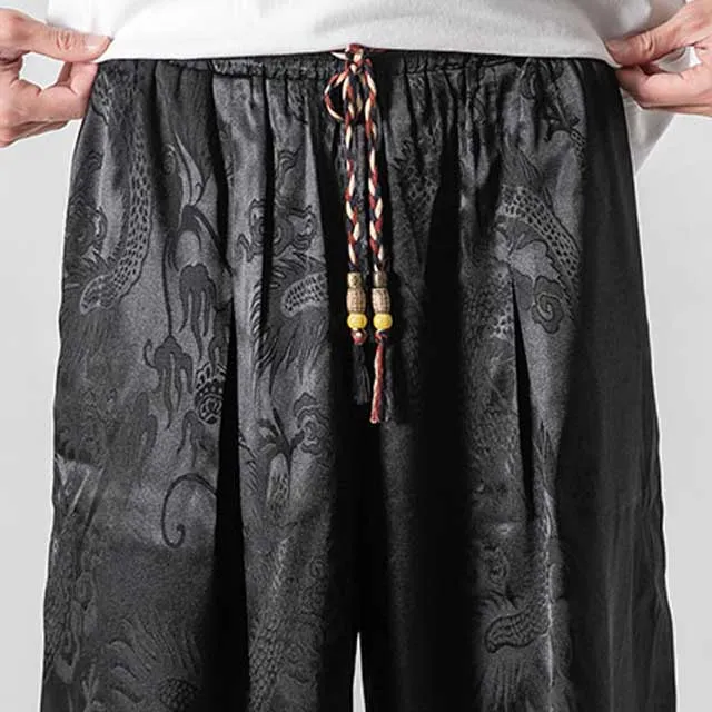 Silky Hakama Style Pants