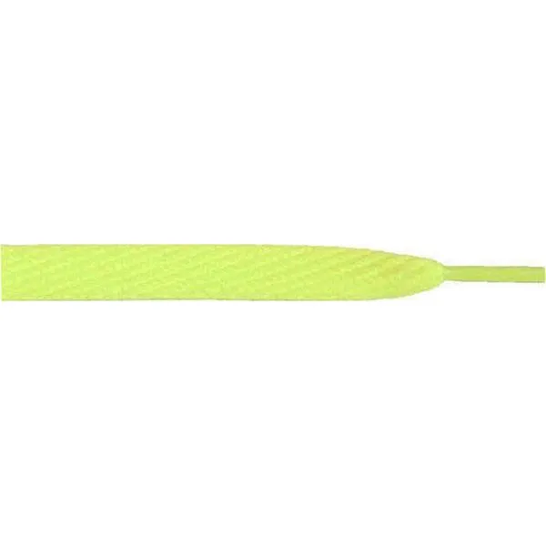 Skateboard Flat Laces - Neon Yellow (1 Pair Pack) Shoelaces