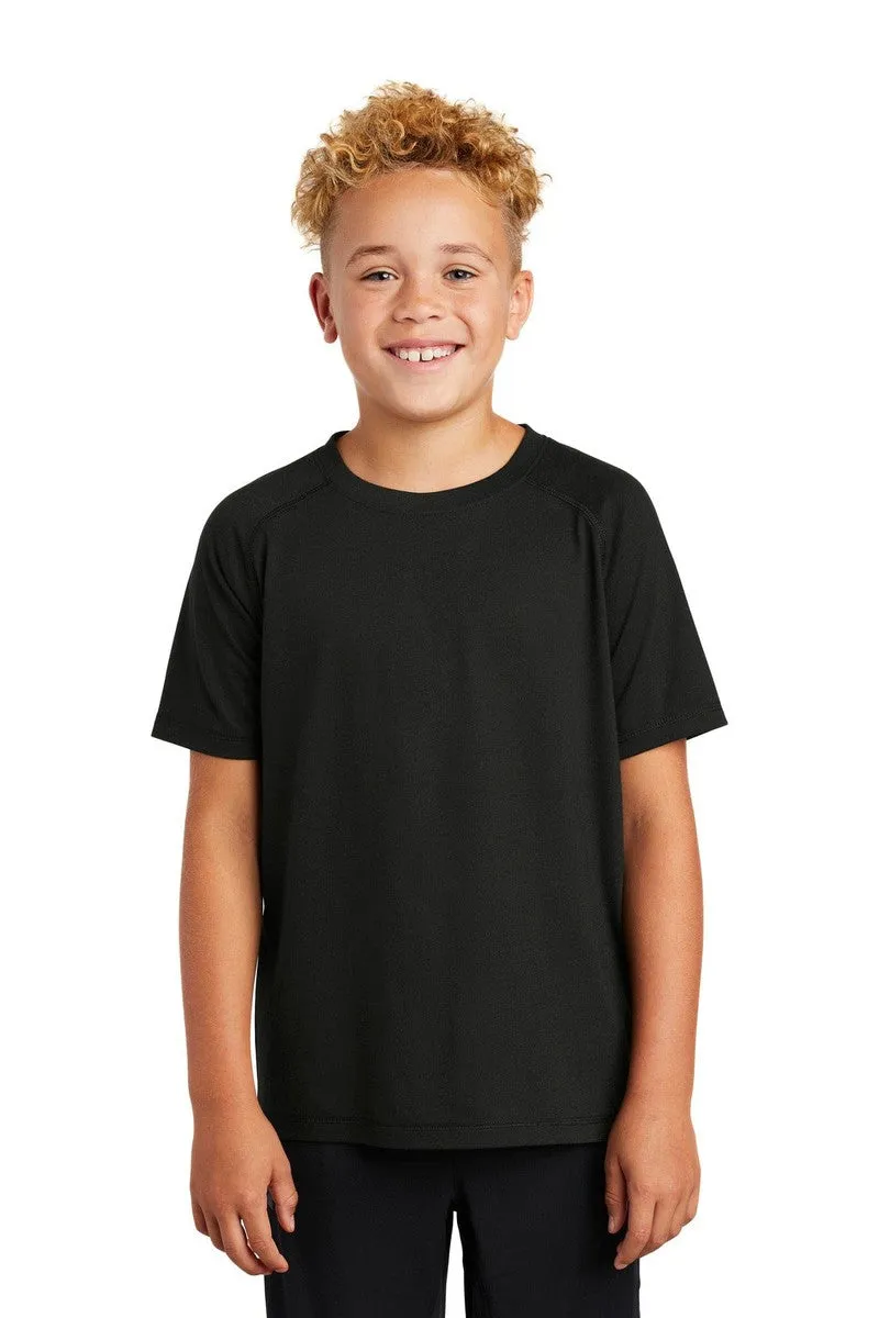 Sport-Tek YST400: Youth PosiCharge Tri-Blend Wicking Raglan Tee