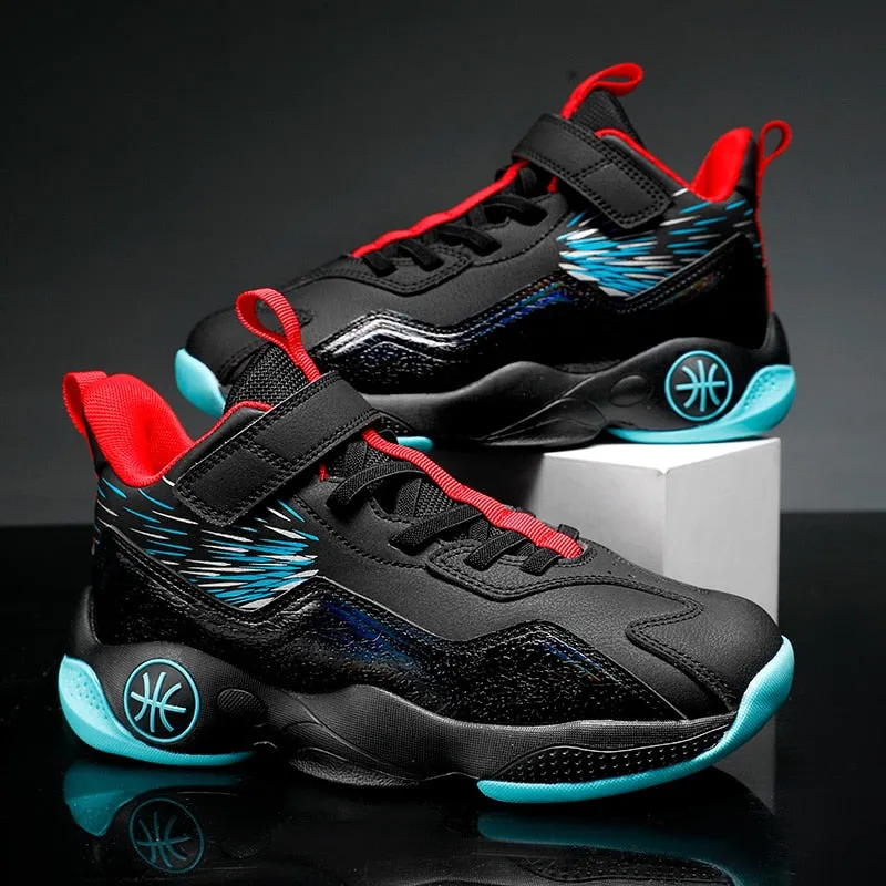 Sports shoes boys basketball shoes boys high top shockproof children's sports shoes girls non-slip basketball shoes