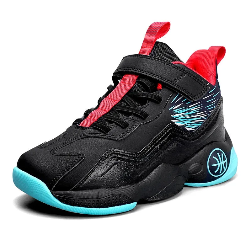 Sports shoes boys basketball shoes boys high top shockproof children's sports shoes girls non-slip basketball shoes