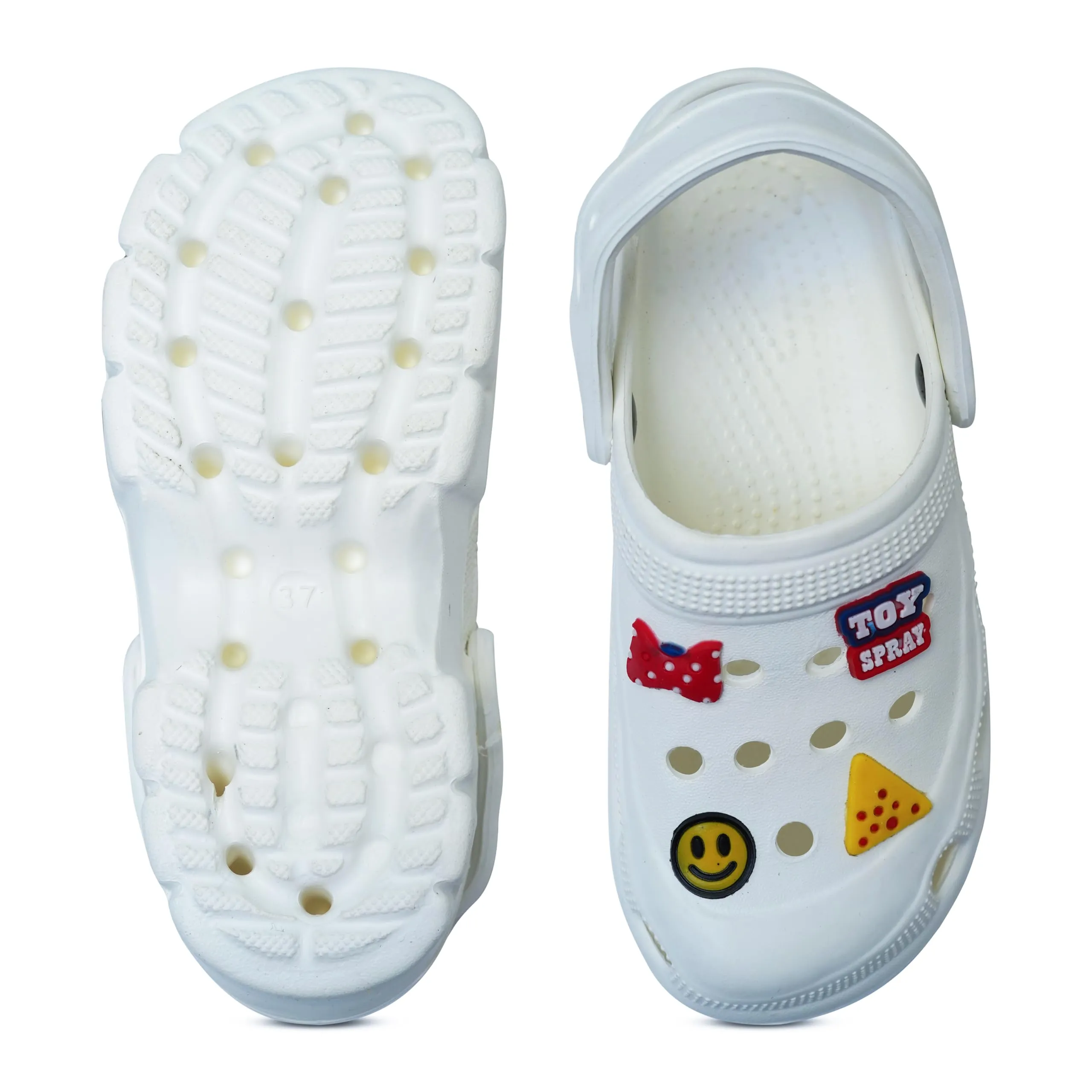 Toy Croc & Clogs from Women and Girls Used (White, 8)