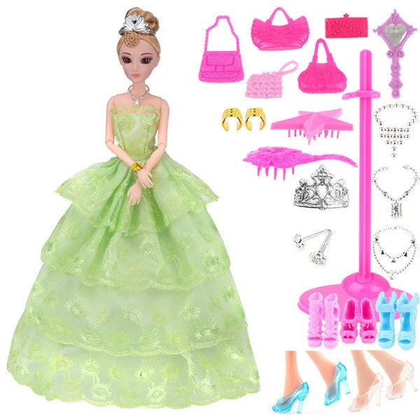 UCanaan New Favorite Princess Doll Fashion Party Wedding Dress Moveable Joint Body Classic Toys Best Gift for Girls Friends