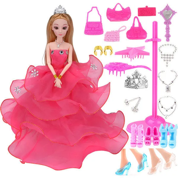 UCanaan New Favorite Princess Doll Fashion Party Wedding Dress Moveable Joint Body Classic Toys Best Gift for Girls Friends