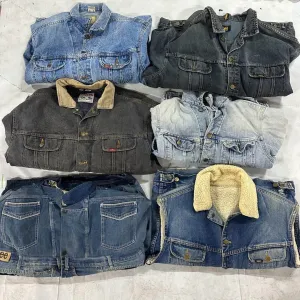 Vintage Branded Lee Denim Jackets - 7 Pieces