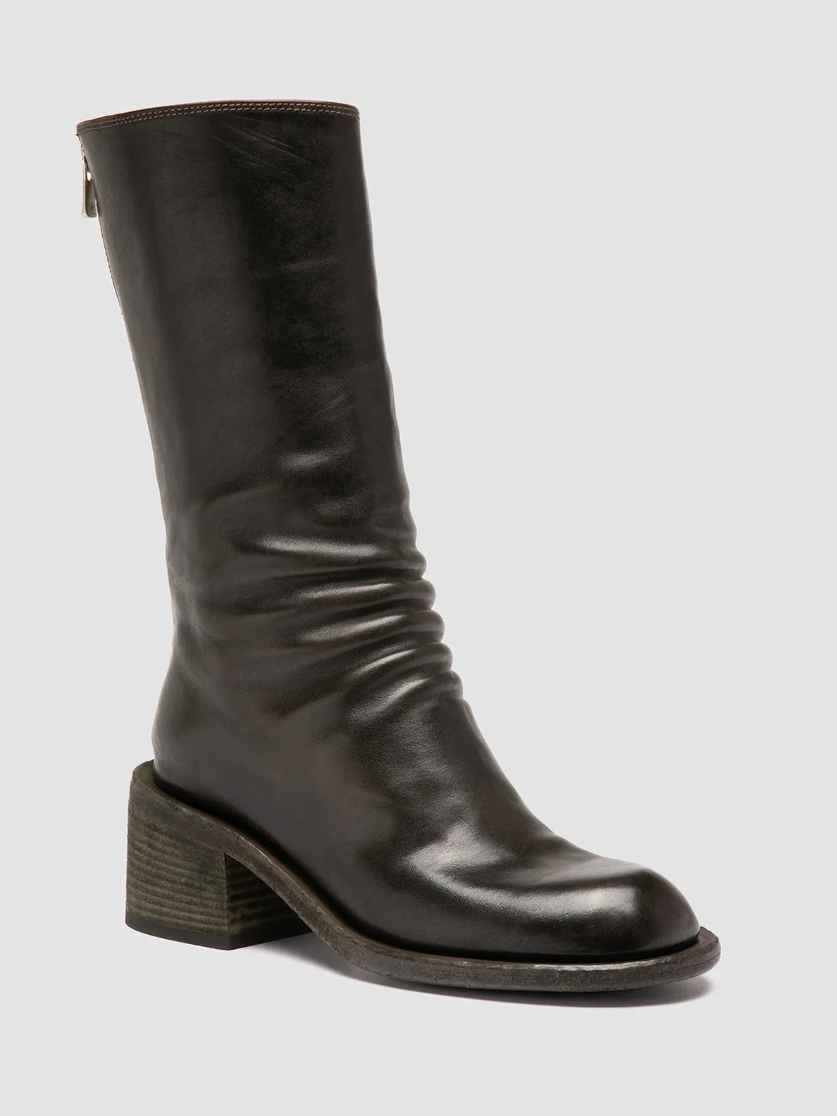 WILDS 006 - Brown Leather Zipped Boots