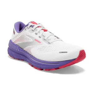 Women's Brooks Adrenaline GTS 22 Color: White/Coral/Purple