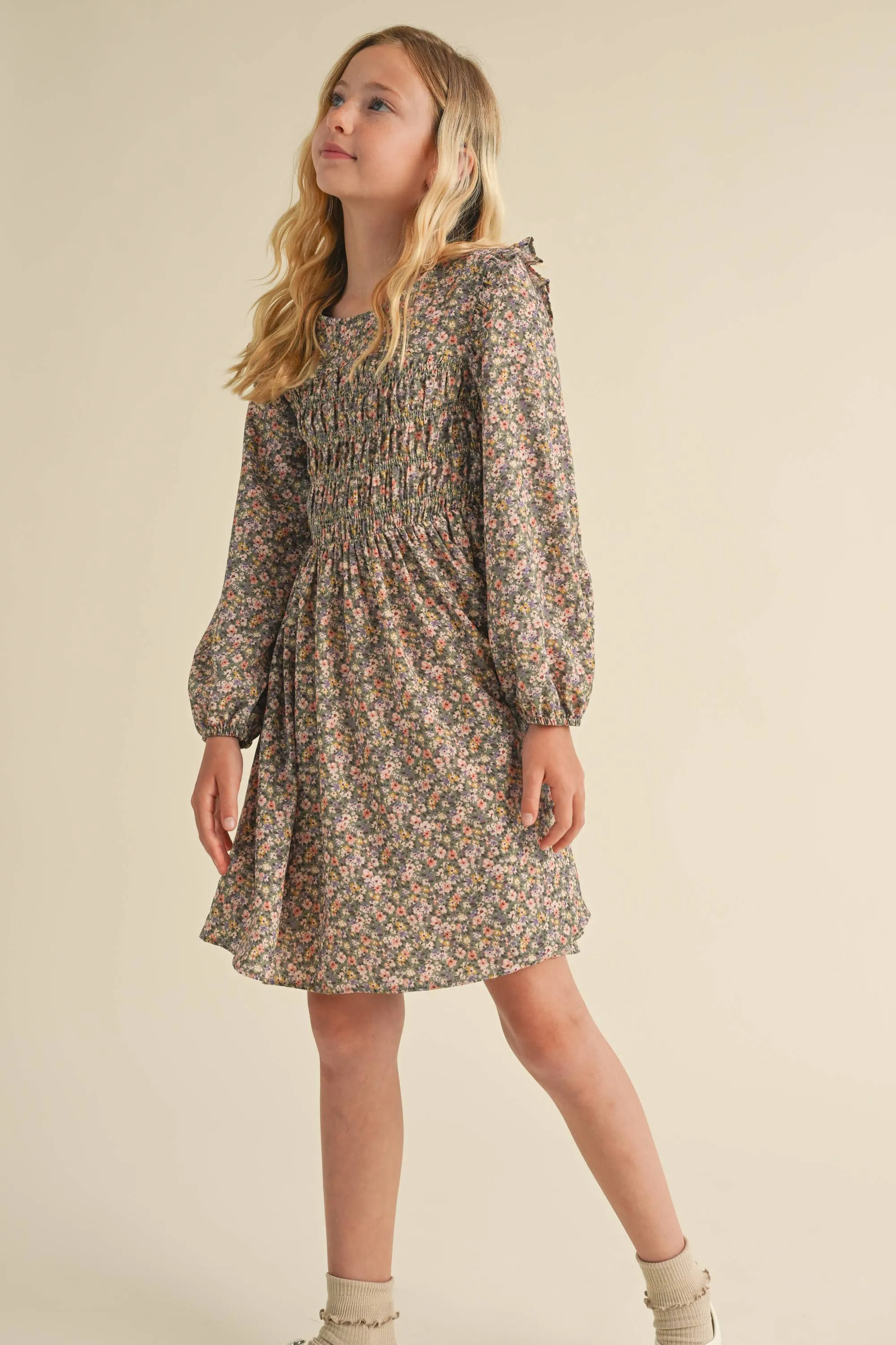 Woven Smocked Dress- Ditsy Floral